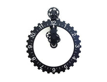 Load image into Gallery viewer, Big Wheel Hour Wall Clock Black