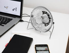 Load image into Gallery viewer, USB Desk Fan - Silver